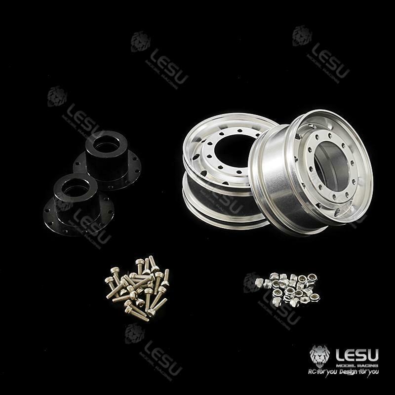 LESU Front Wheel Hub Bearing Metal Replacement Part for 1/14 Scale TAMIYA RC Tractor Truck & Dumper Trailer - DIY Upgrade Kit for Unpowered Axle - Perfect for Off-Road RC Model Enthusiasts & Custom Builds