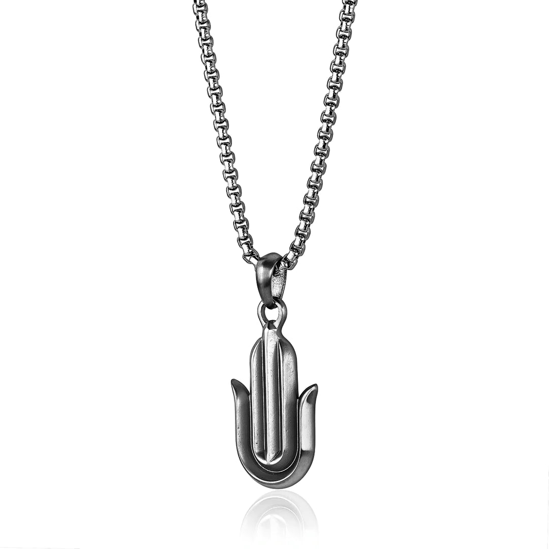 Hamsa Hand Necklace for Men - Protection & Good Luck Charm - Spiritual Jewelry Gift for Him - Perfect for Everyday Wear, Meditation & Travel