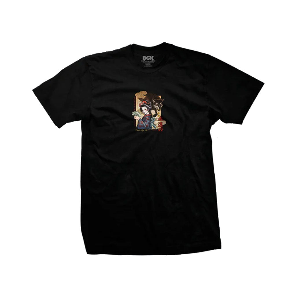 DGK Prowler Short Sleeve T-Shirt for Men - Black Cotton Streetwear Tee - Perfect for Skateboarding, Hip Hop Fashion & Urban Street Style