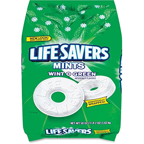 Life Savers Wint-O-Green Mints - 50 oz Bulk Pack (21524) | Refreshing Breath Mints for Office, Car & Travel | Classic Hard Candy for Fresh Breath All Day