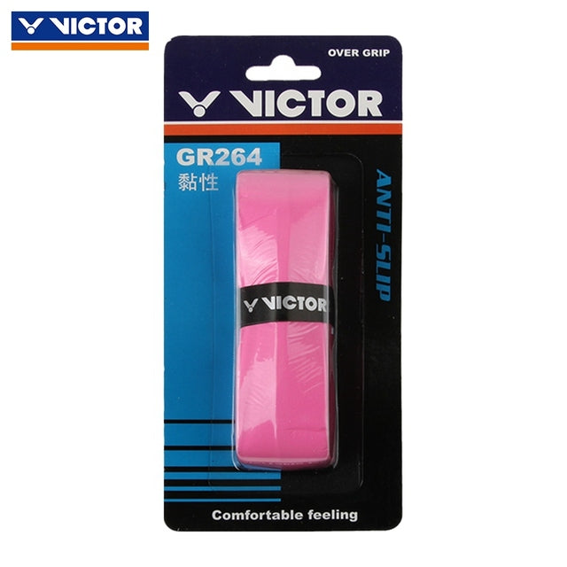 Victor GR264 Non-Slip Tennis Overgrip (1 Pack) - Deep Pink | Enhanced Sweat Absorption & Superior Grip for Tennis, Badminton, Squash & Racquet Sports