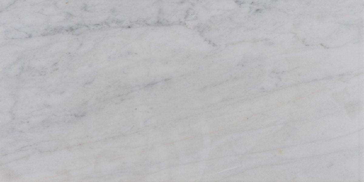 12 x 24 Inch Bianco Carrara White Honed Marble Tile - Premium Natural Stone for Kitchen Backsplash, Bathroom Walls & Flooring