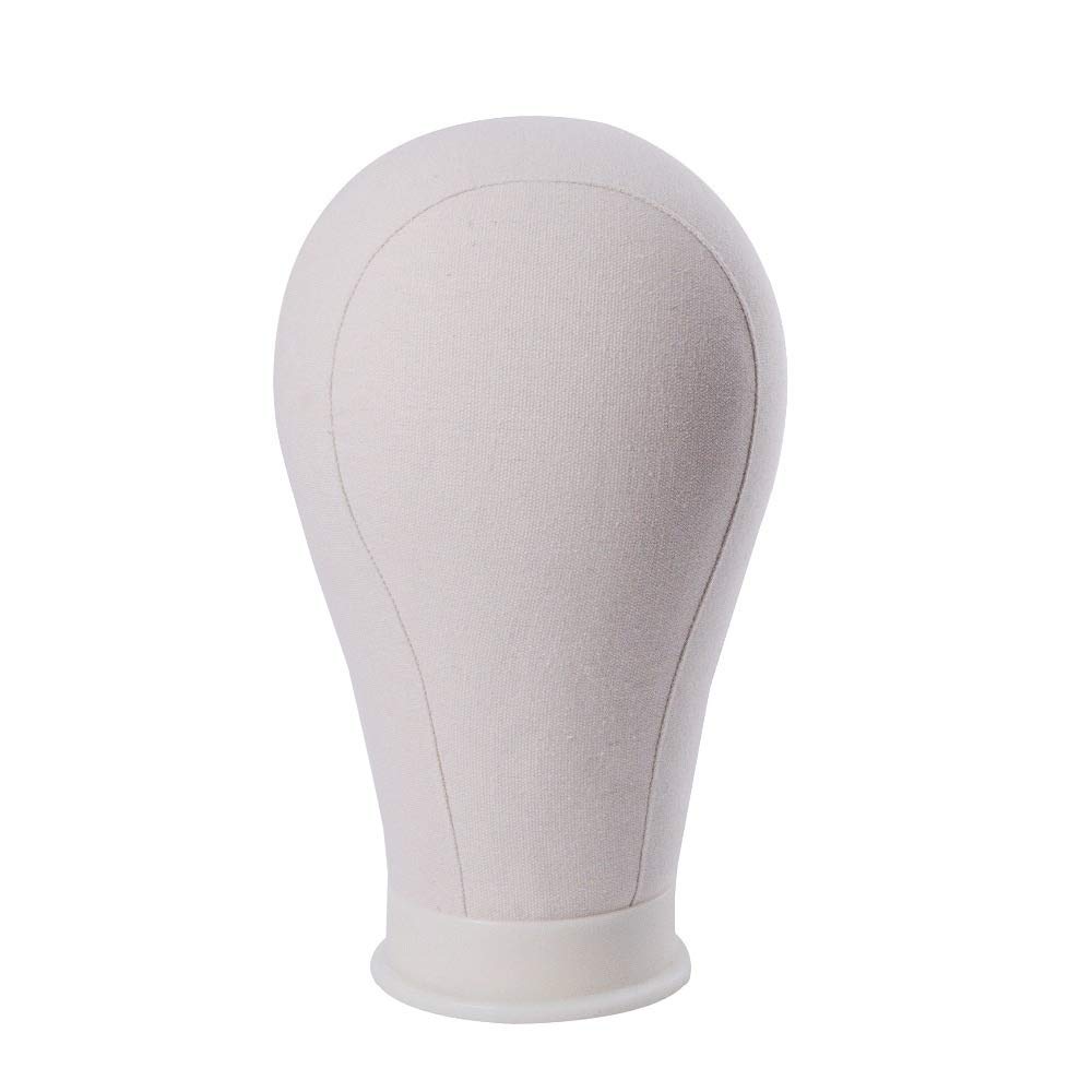 22 Inch Mannequin Head for Wig Display - Canvas Block Head Wig Stand for Styling, Training & Salon Use - Perfect for Hairstylists, Cosmetology Students & Home Use