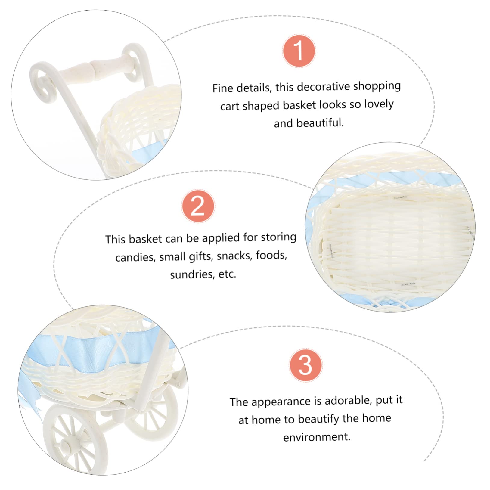 CIMAXIC 2-Pack Handwoven Storage Baskets - Elegant Woven Fruit Bowl, Chocolate Holder & Baby Shower Decor - Lightweight Organizer for Keys, Snacks & Home Decor (Perfect for Kitchen, Dining Table & Gift Giving)