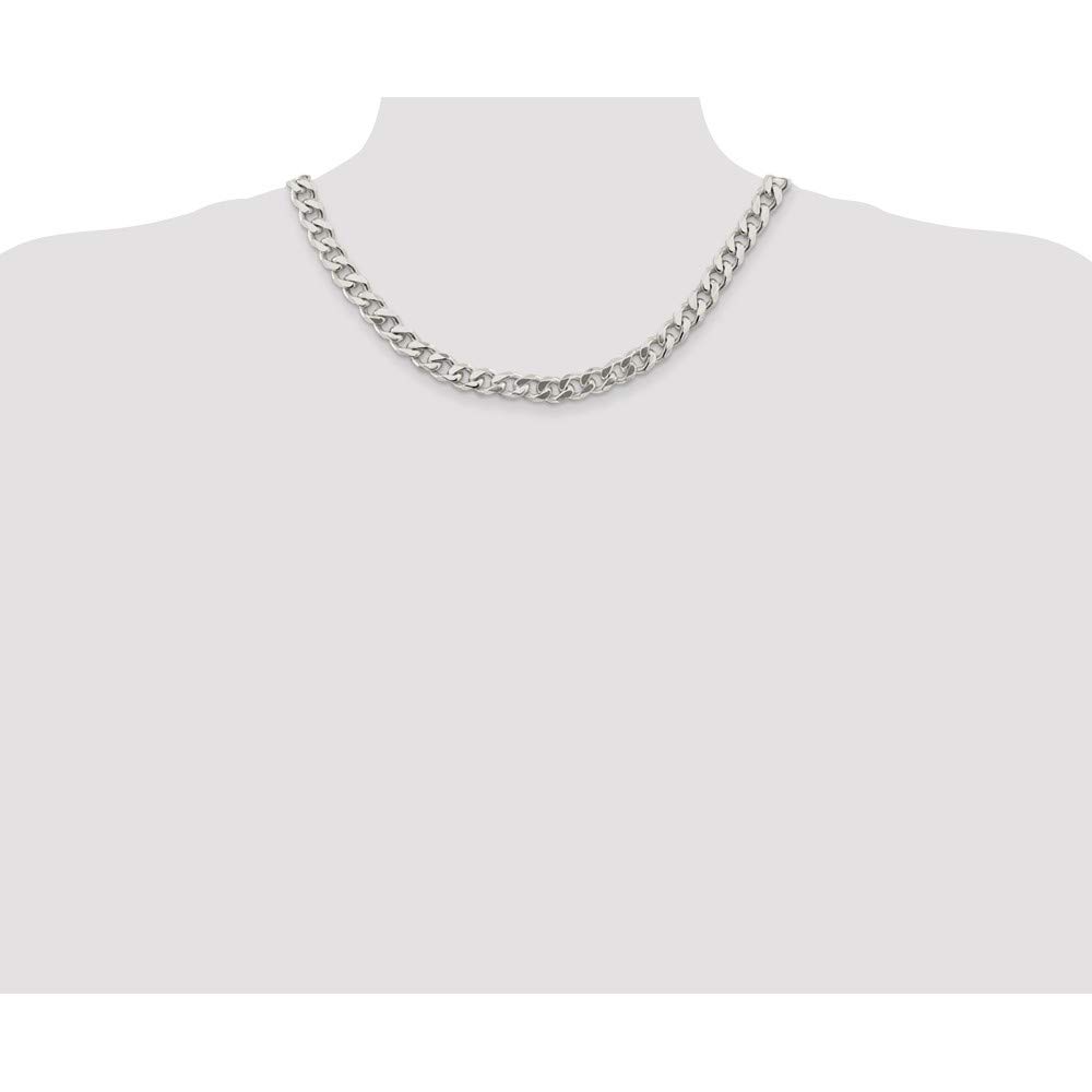 Solid 925 Sterling Silver 9mm Curb Link Cuban Chain Necklace for Men & Women - Perfect for Layering, Gift Giving & Everyday Wear
