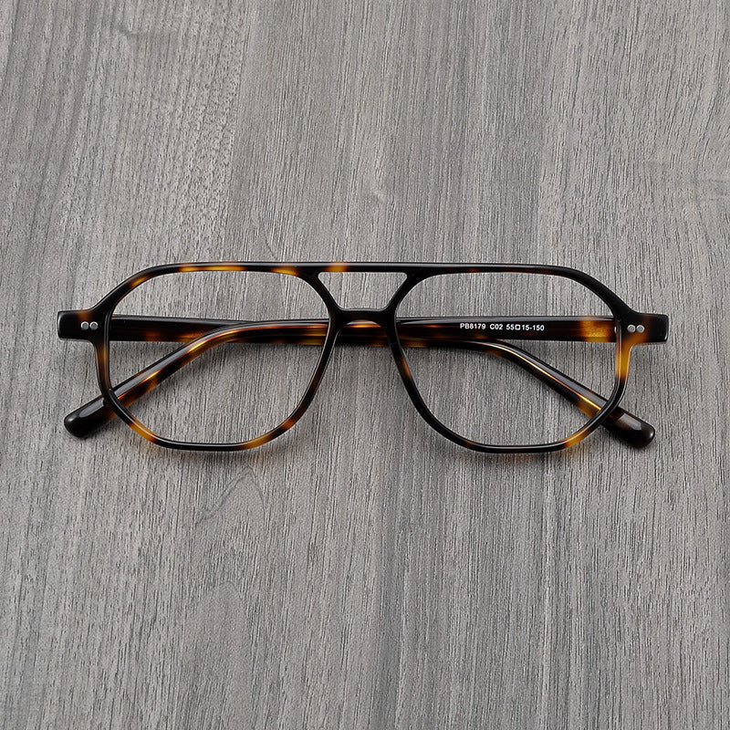 Vintage Retro Acetate Square Glasses Frames 8179 - Classic Eyewear for Men & Women - Perfect for Reading, Fashion, and Everyday Use
