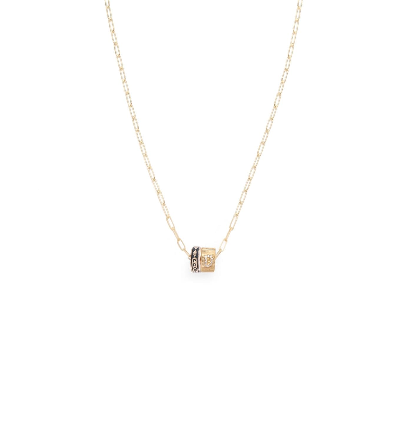 Protection & Pave Diamond Initial Heartbeat Necklace - Dainty Super Fine Clip Chain Pendant Jewelry for Women | Perfect Gift for Valentine's Day, Anniversary & Special Occasions