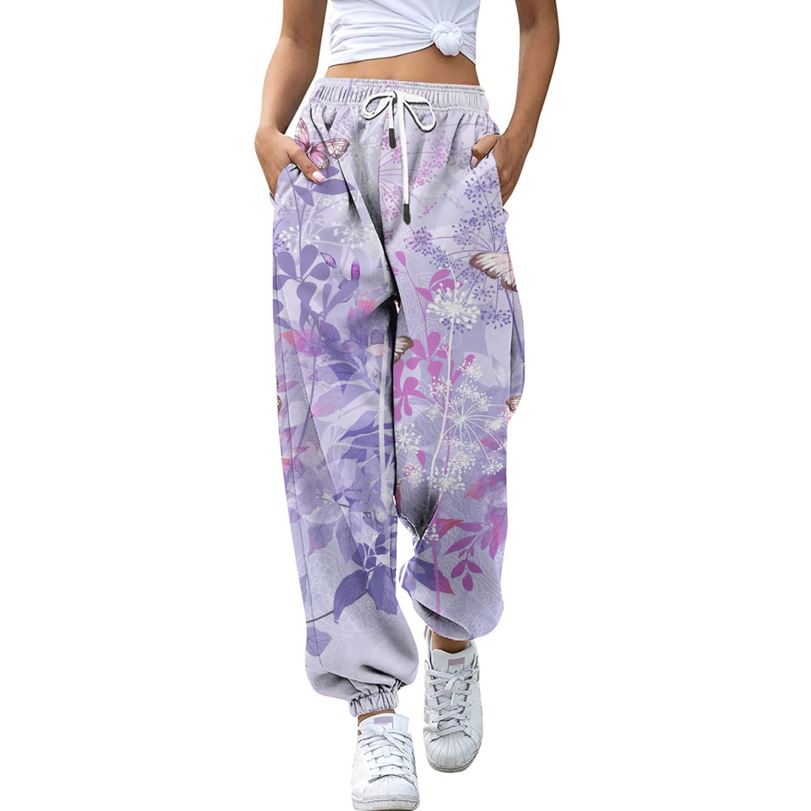 Women's Printed Casual Work Pants - Bohemian Beach Bloomers & Yoga Trousers for Outdoor Activities, Travel & Relaxation