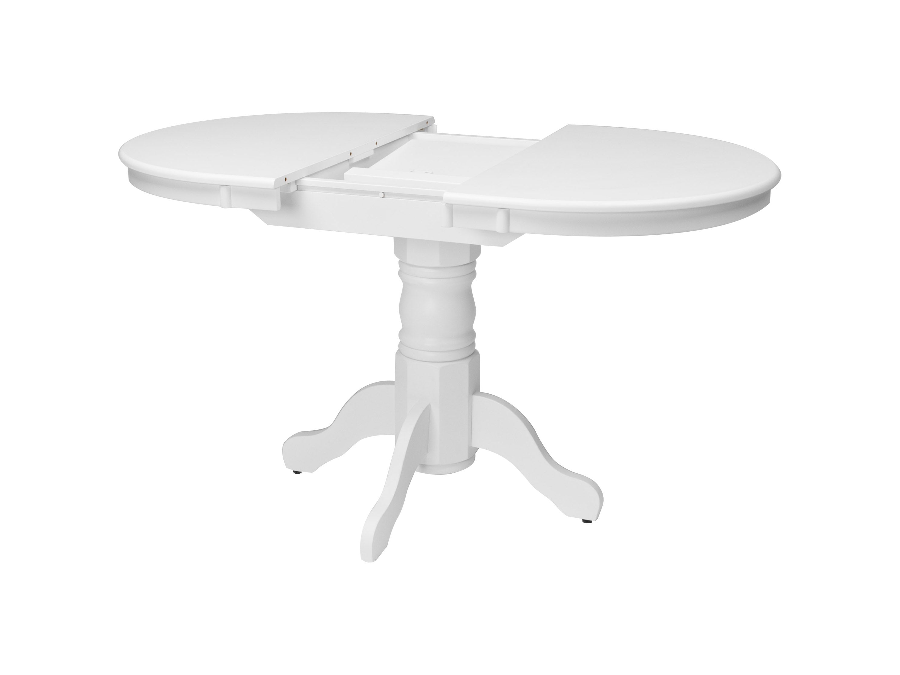 White Extendable Oval Dining Table Set 5-Piece - Expandable Kitchen Table with 4 Chairs for Small Spaces, Perfect for Family Dinners & Entertaining Guests