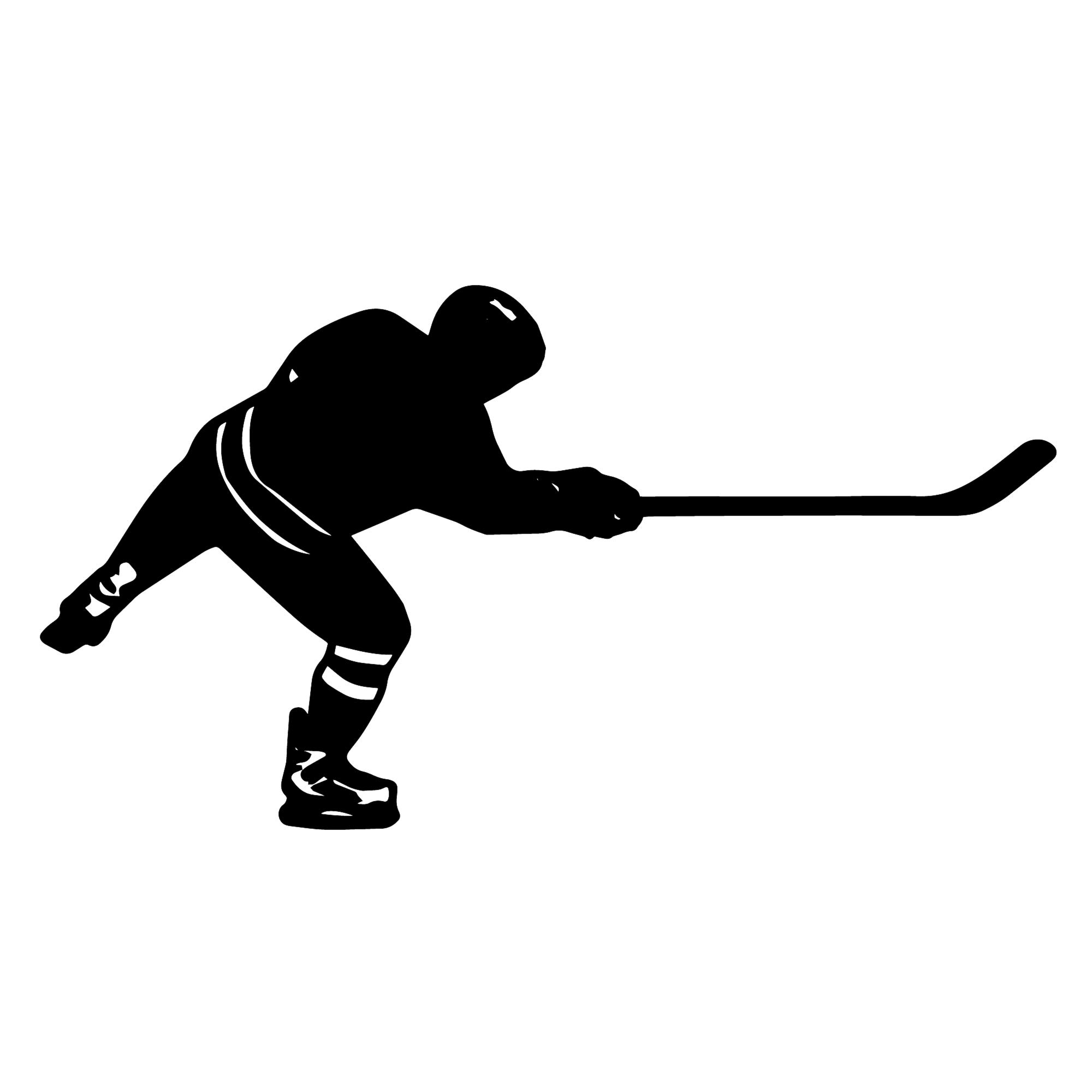 Hockey Player Vinyl Sticker - Light Switch Decal for Kids Room & Sports Decor