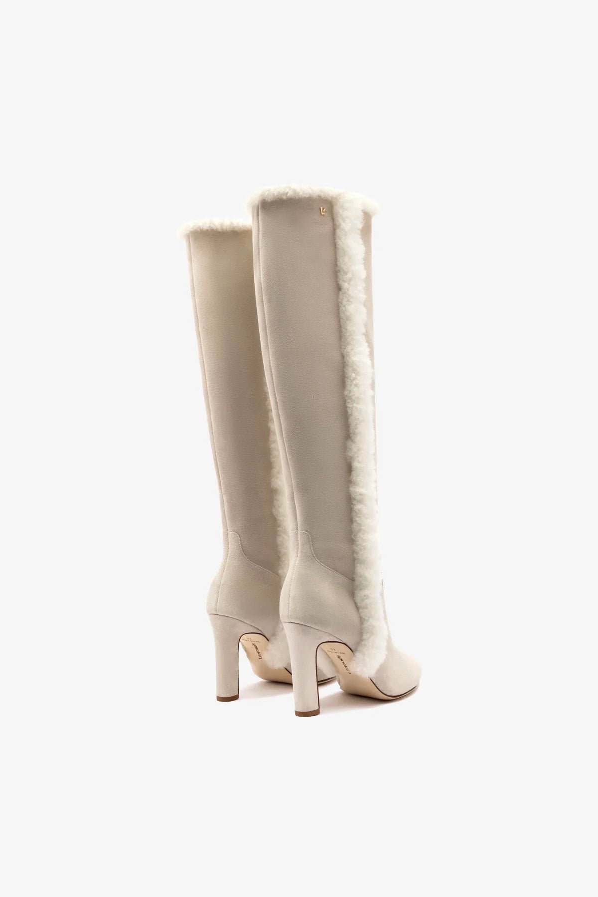Cindy Hi Faux Fur Boots - Grey Mushroom Suede & Natural Shearling Winter Boots for Women | Cozy & Stylish Cold Weather Footwear for Snow Days and Outdoor Adventures