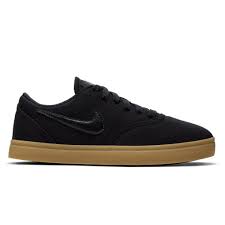 Nike SB Check CNVS GS Skate Shoes for Girls - Black/Gum Light Brown - Comfortable & Durable for Skateboarding & Casual Wear