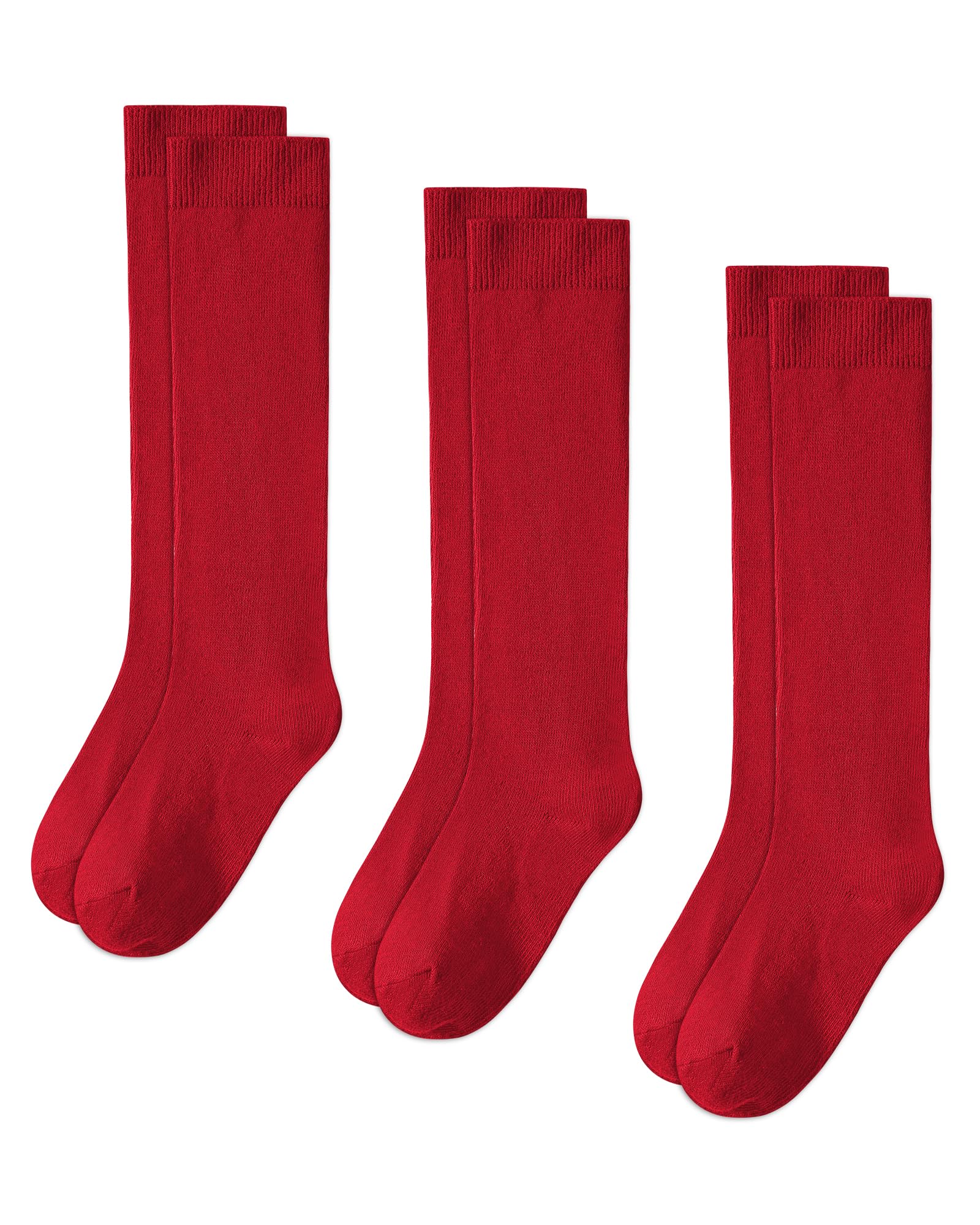 BOOPH Kids Knee High Socks for Boys & Girls - School Uniform Socks, Mid Calf Socks for Ages 3-14 Years - Perfect for School, Sports & Everyday Wear