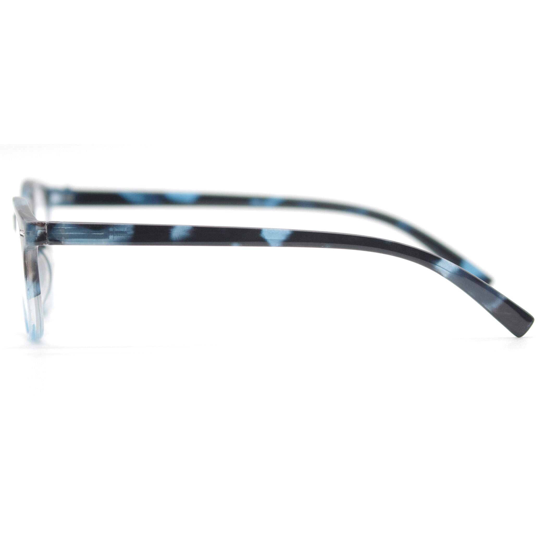 MODFANS Stylish Round Reading Glasses 3-Pack with Spring Hinge - +3.50 Magnification for Men & Women - Perfect for Reading Books, Using Smartphones, and Computer Work