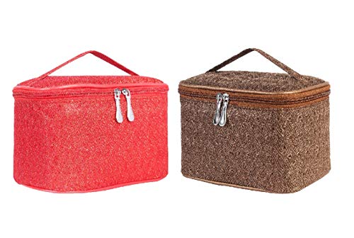 MPK PERFECT 2-Pack Multifunctional Makeup Organizer & Cosmetic Storage Bag for Women | Travel, Home, Gym & Daily Use