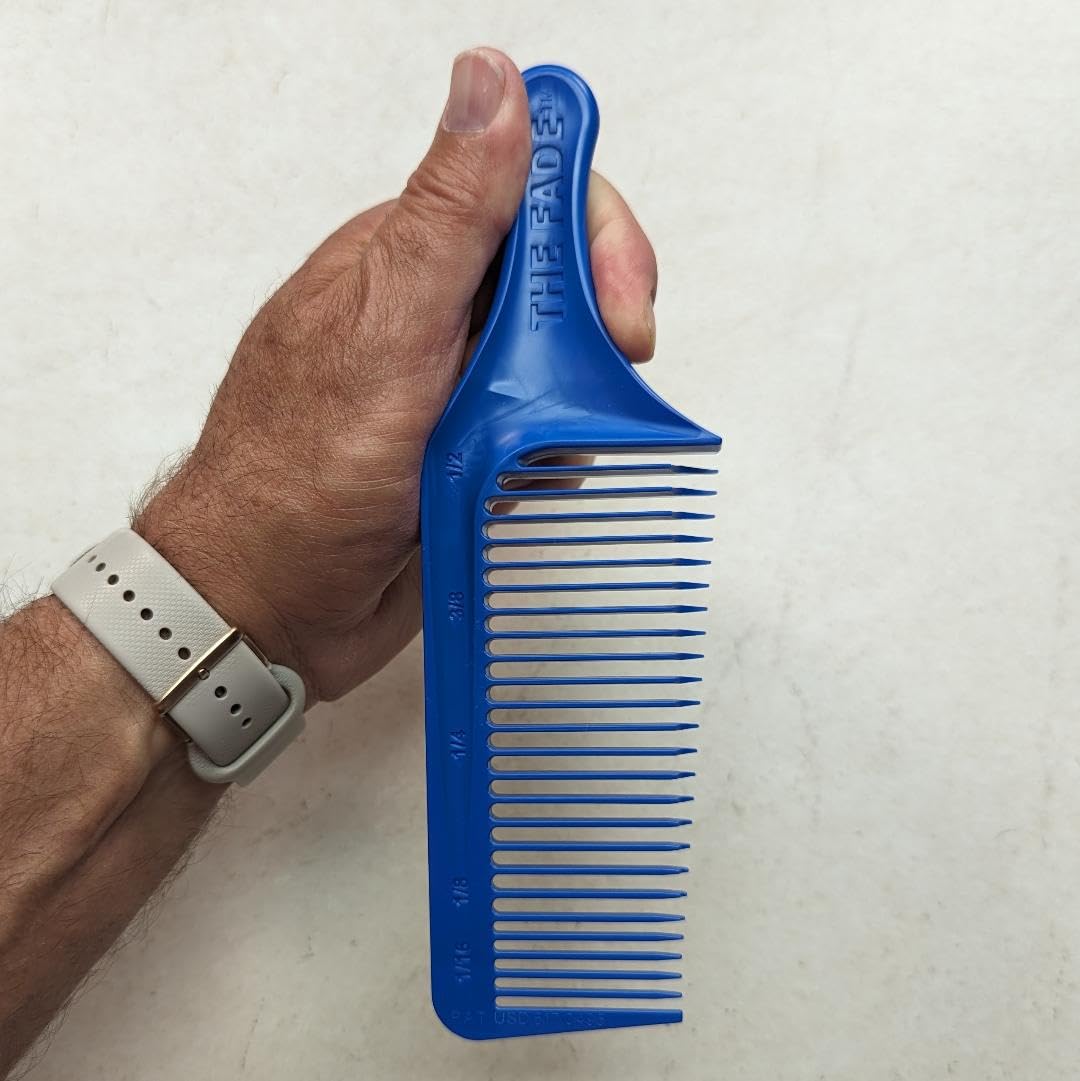 Professional Fade Comb for Men - Barber Quality Hair Cutting Comb for Fades, Tapers & Line Ups - Perfect for Home Haircuts & Salon Styling