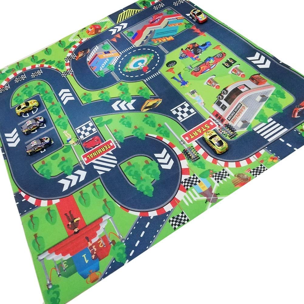 Kids Road Playmat Toy - Safe Traffic Carpet for Learning & Play
