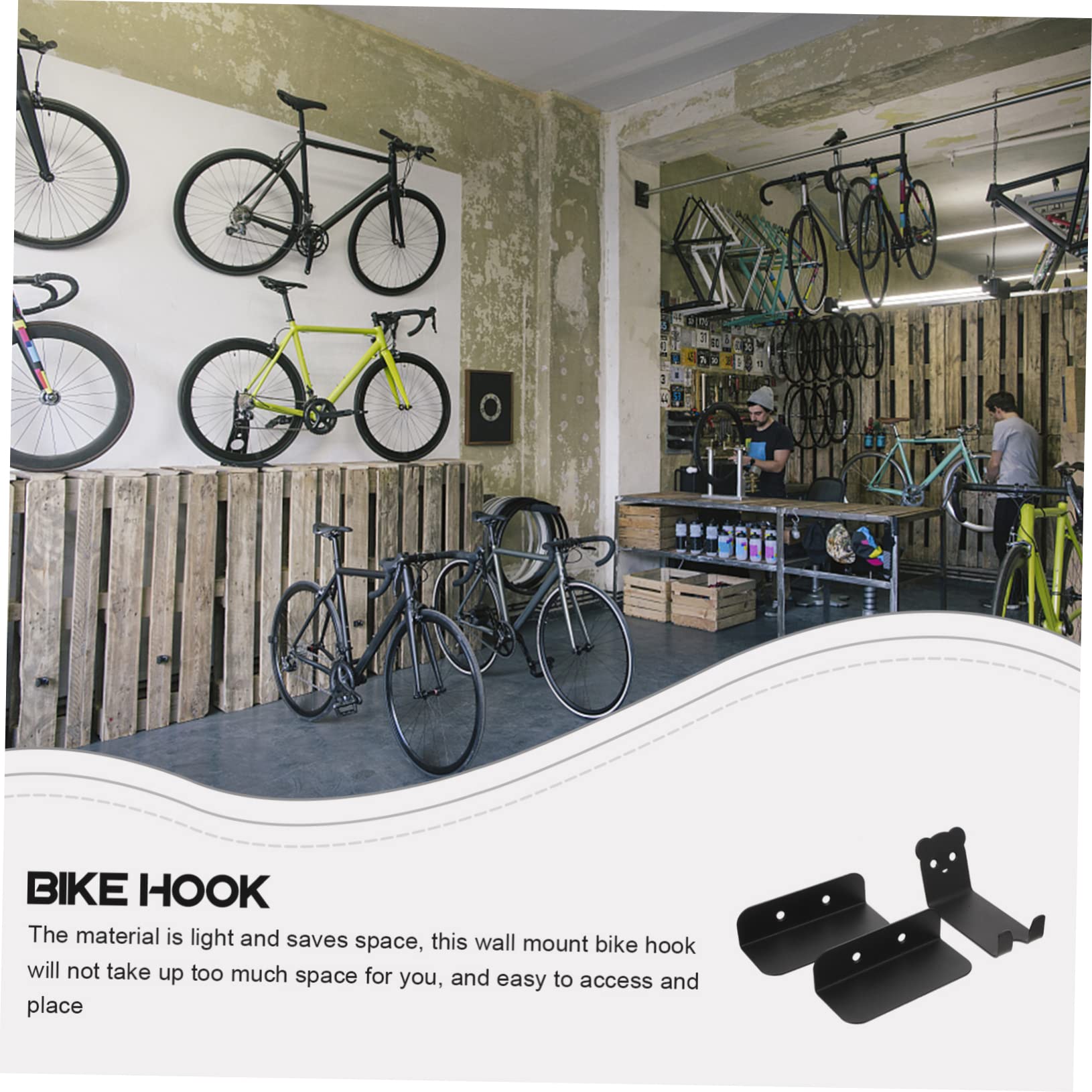Heavy Duty Bike Wall Hanger - Indoor Bike Rack for Garage Storage, Bike Hook & Hanger for Mountain, Road & Kids Bicycles - Perfect for Home, Gym & Garage Organization