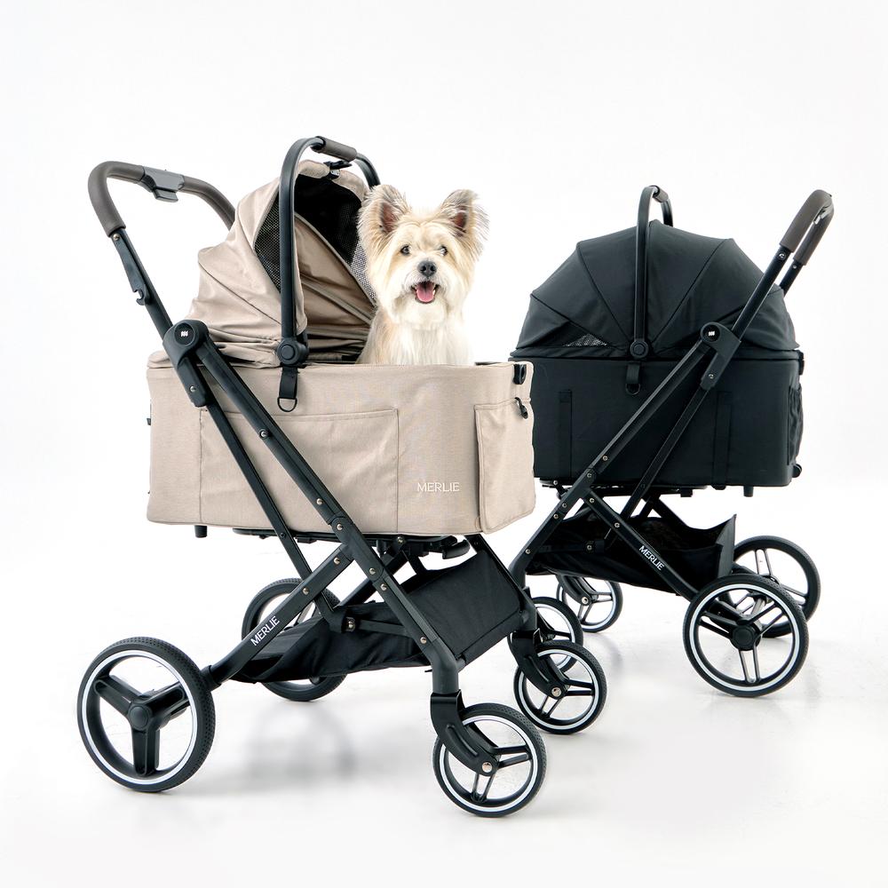 Premium Peach (MW3) Pet Stroller - Lightweight Foldable Dog Cat Stroller with All-Terrain Wheels for Small to Medium Pets - Perfect for Outdoor Walks, Vet Visits & Shopping Trips