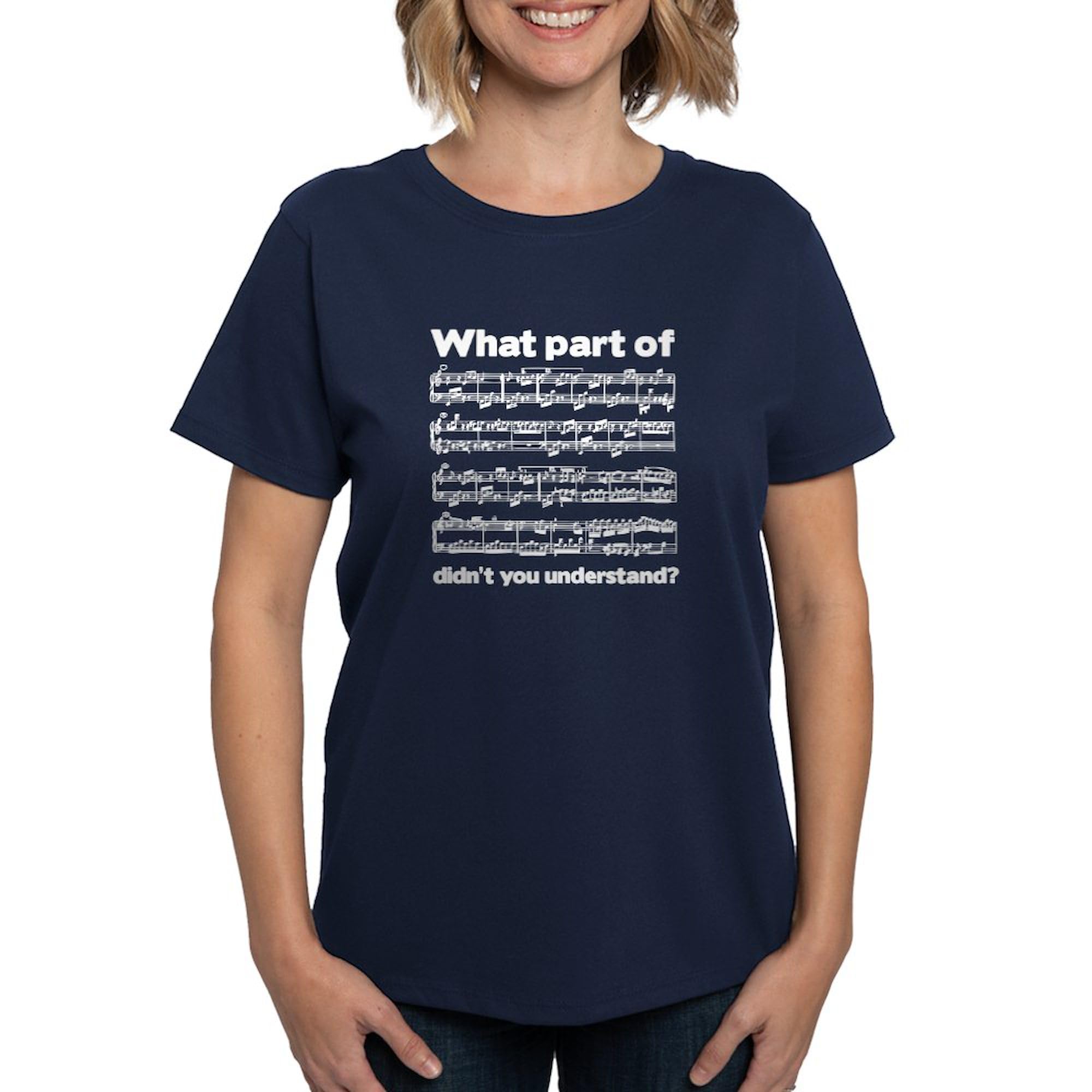 Partiture Women's Dark Cotton T-Shirt - Comfortable & Stylish Casual Tee for Everyday Wear, Music Lovers & Gifts