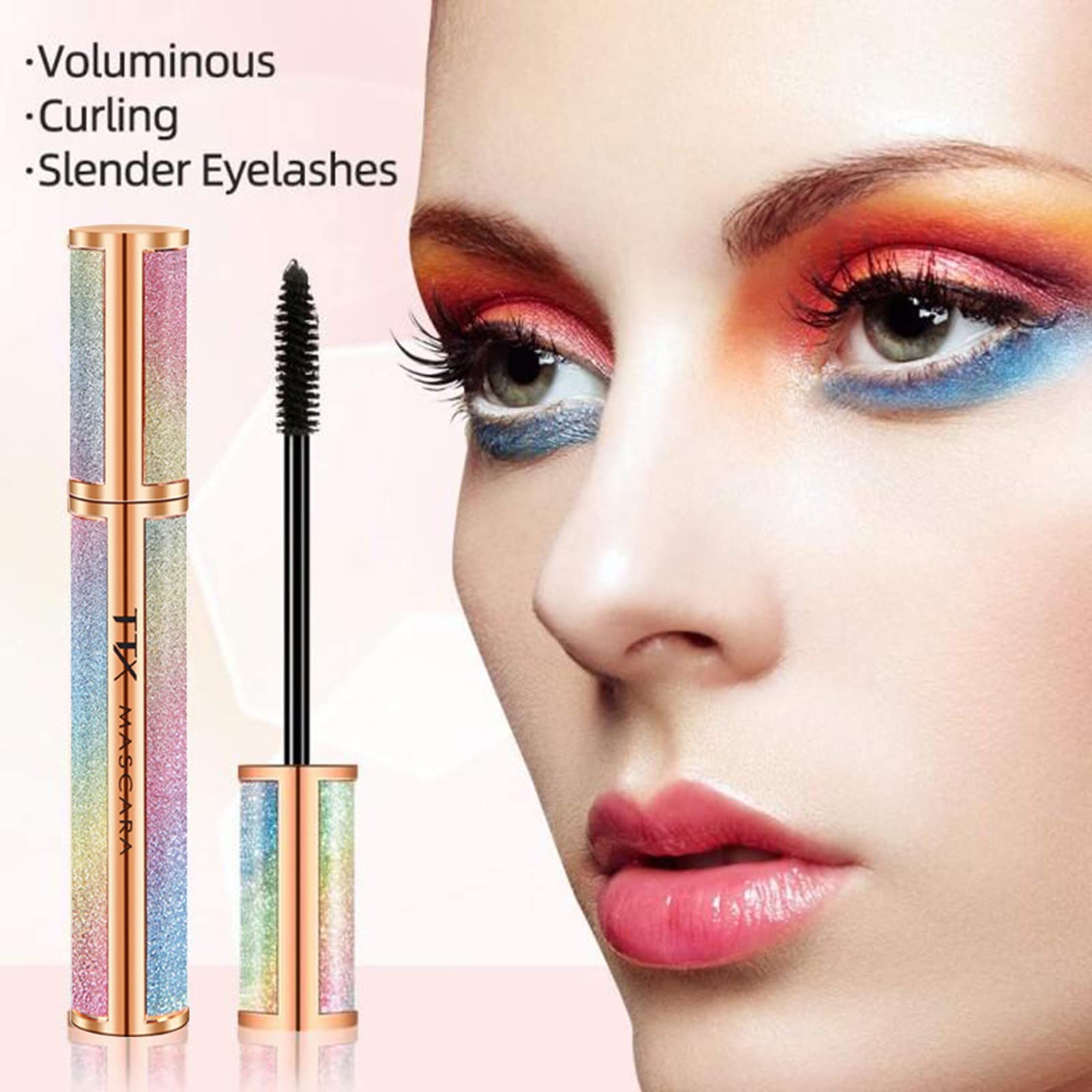 4D Silk Fiber Waterproof Mascara - Long Lasting, Smudge Proof, Volumizing & Curling for Starry Sky Lashes | Perfect for Night Out, Date Night & Special Occasion Makeup