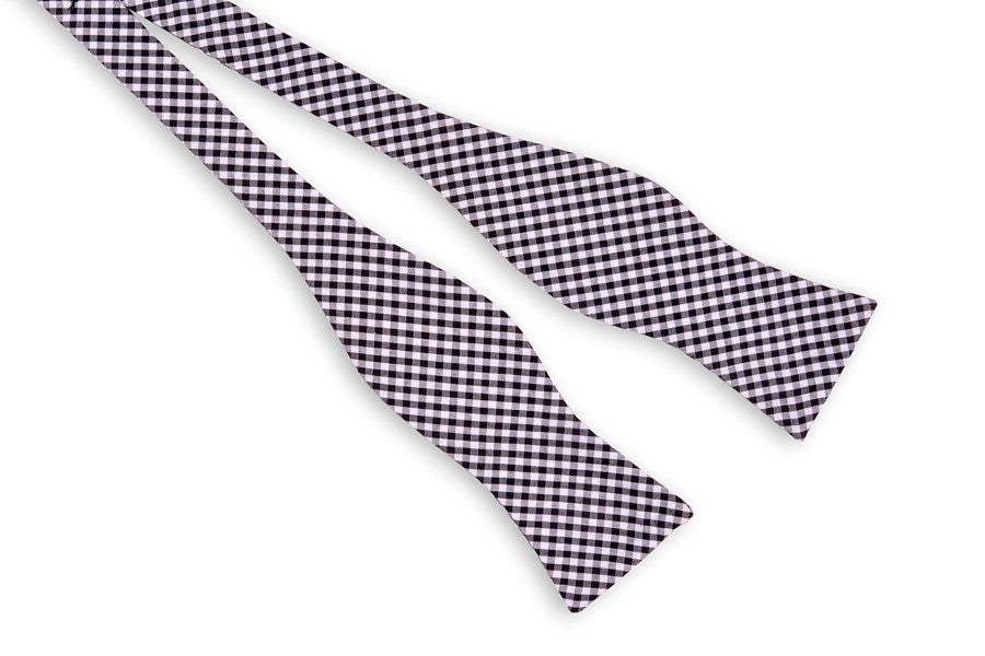 Elegant Black Gingham Bow Tie for Men - Classic Checkered Pattern Formal Necktie - Perfect for Weddings, Proms & Business Events