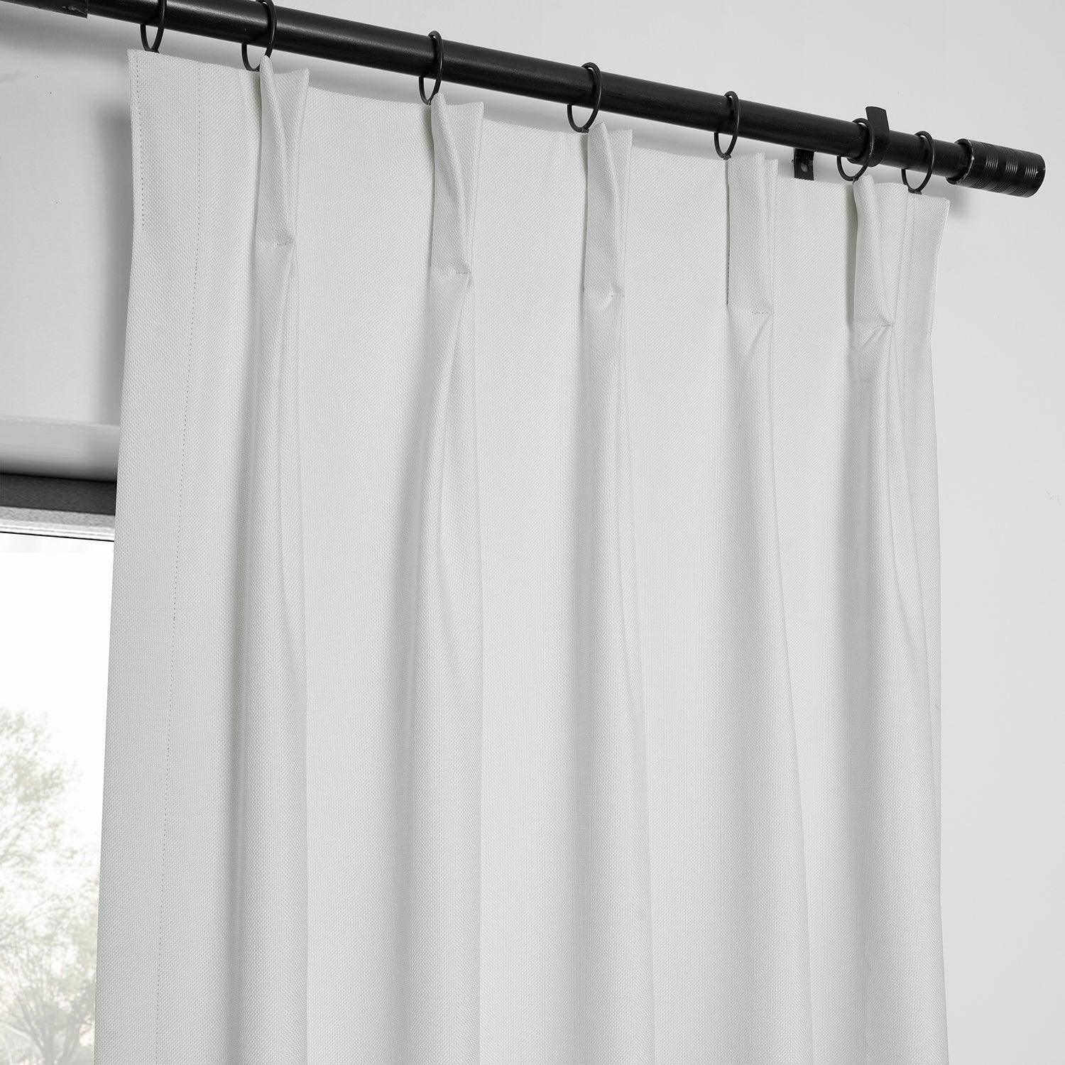 Premium Blackout Curtains - Off White French Pleat Linen Hotel Curtains for Bedroom & Living Room - Noise Reducing & Thermal Insulated Window Drapes for Home Decor