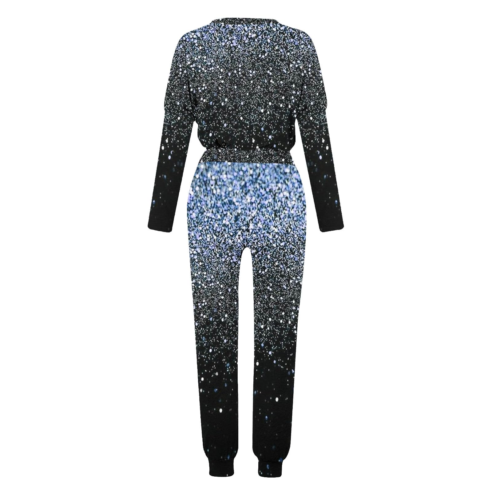 Women's 2-Piece Lounge Set Long Sleeve Printed Top & Drawstring Pants Comfy Outfit with Pockets - Perfect for Relaxing at Home, Yoga, or Casual Wear in 2024