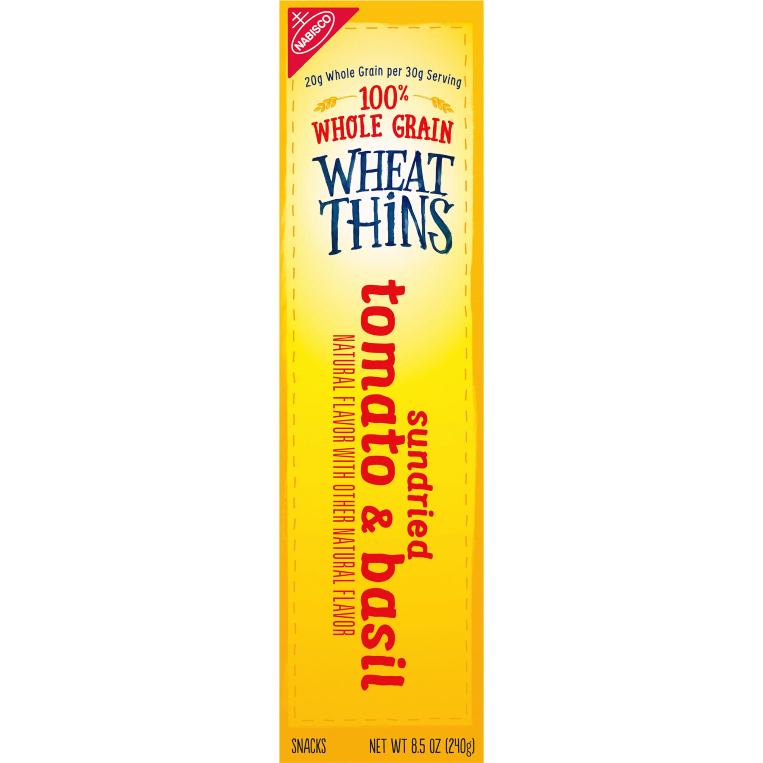 Wheat Thins Sun-Dried Tomato & Basil Whole Grain Wheat Crackers | Bulk Snack Boxes (6-8.5 oz) | Healthy Office Snacks, Party Food & On-The-Go Treats