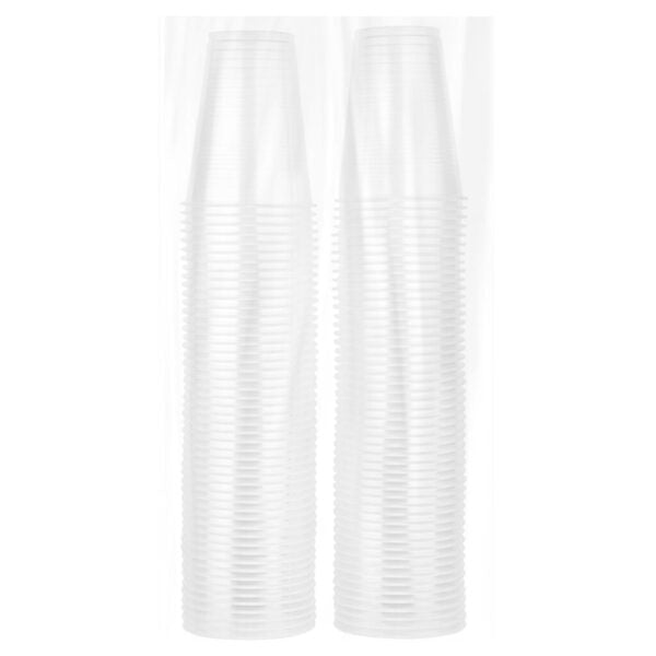 Clear 9oz Plastic Cups - 80 Pack Bulk Disposable Drinking Cups for Parties, Events, and Home Use