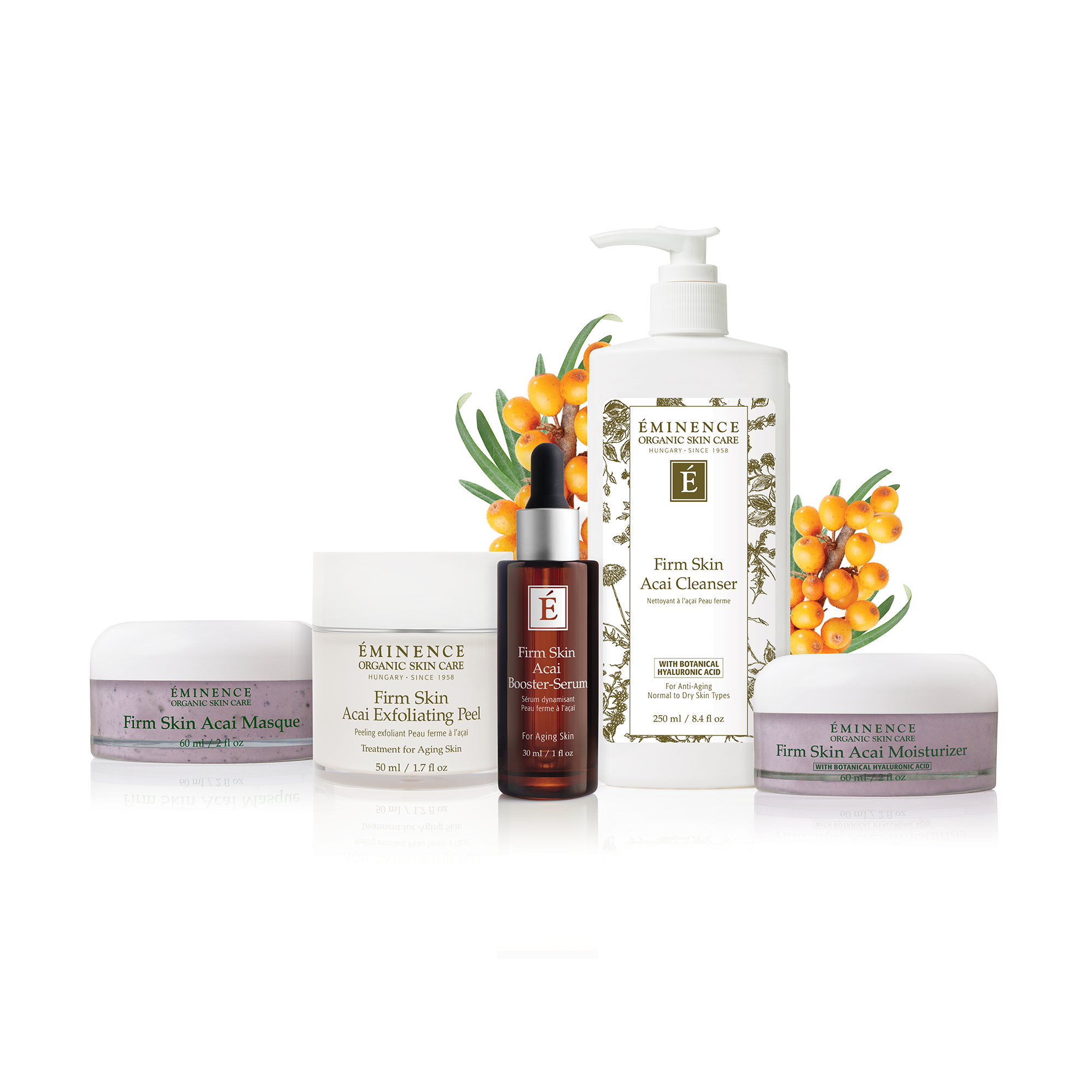 Eminence Organics Firm Skin Acai Booster Serum - Anti-Aging Face Serum for Wrinkles & Fine Lines - Hydrating & Brightening Skincare - Perfect for Daily Routine & Night Care