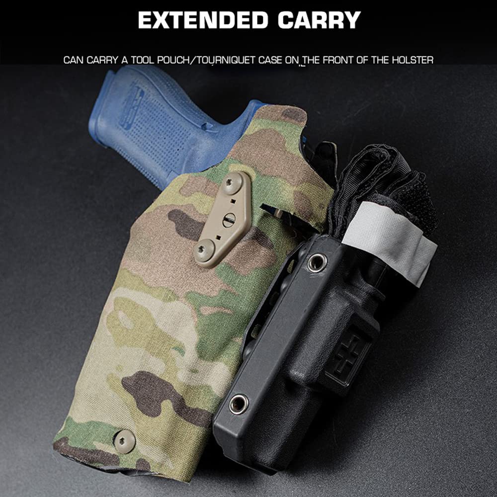 QLS Tactical Pistol Holster Adapter - Quick Lock System Extension for Magazine & Gear Pouches - Perfect for Range Training, Duty Carry & Tactical Missions