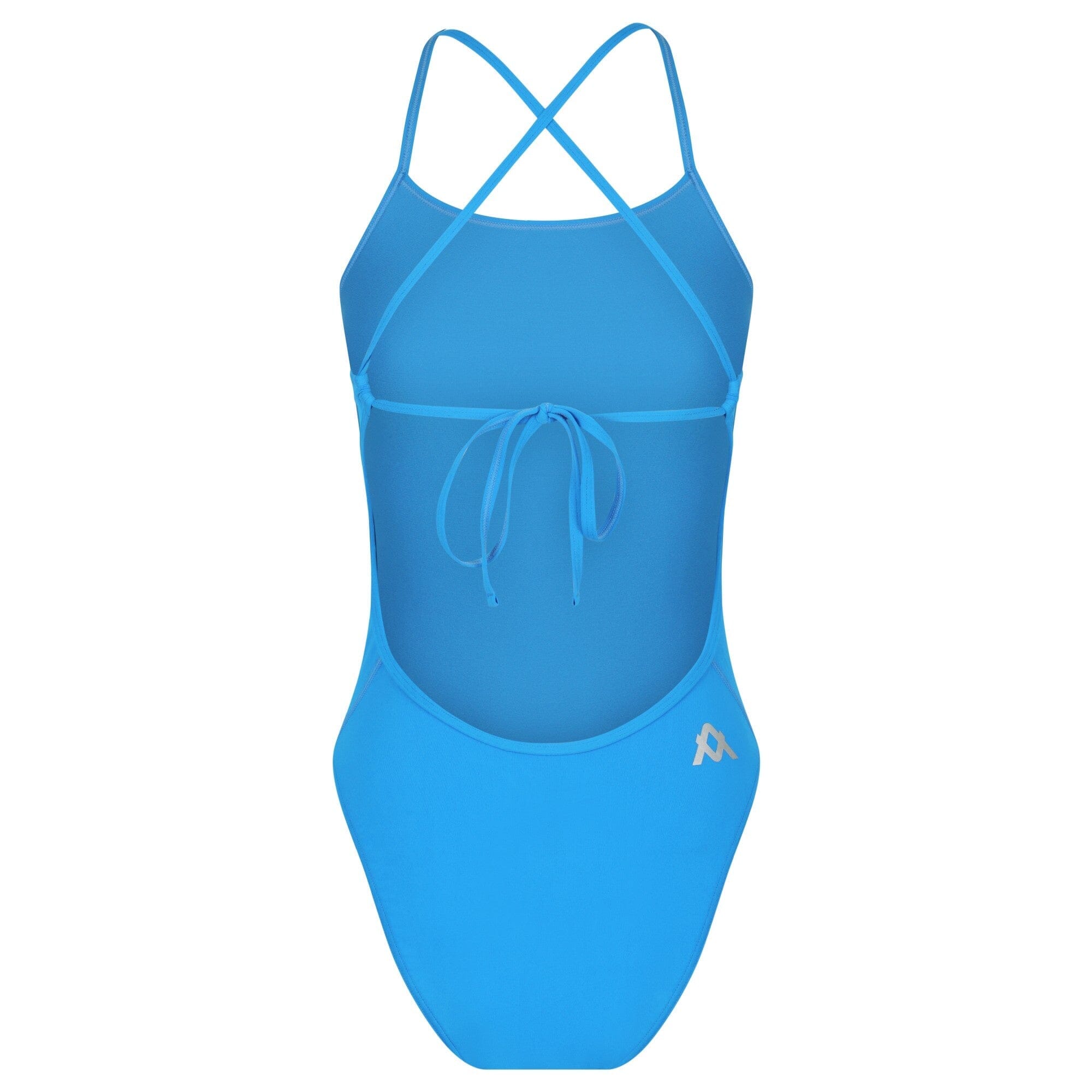 AMANZI Women's Tie Back One Piece Swimsuit - Azure Blue Bathing Suit for Women, Perfect for Beach Vacation, Pool Party & Summer Swimming