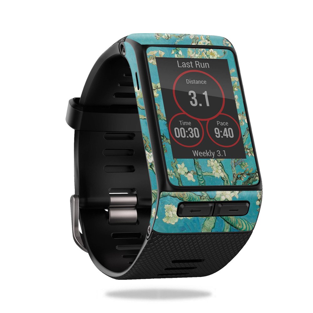 MightySkins Vinyl Decal Wrap Cover Compatible with Garmin Vivoactive HR - Almond Blossom Design | Protective & Durable Skin for Smartwatch | Easy to Apply & Remove | Made in USA | Perfect for Workouts, Running & Outdoor Activities