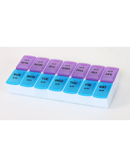 Tosca Pill Organizer Box - Weekly Medication Reminder for Pills, Vitamins & Supplements - Perfect for Travel, Home & Daily Use