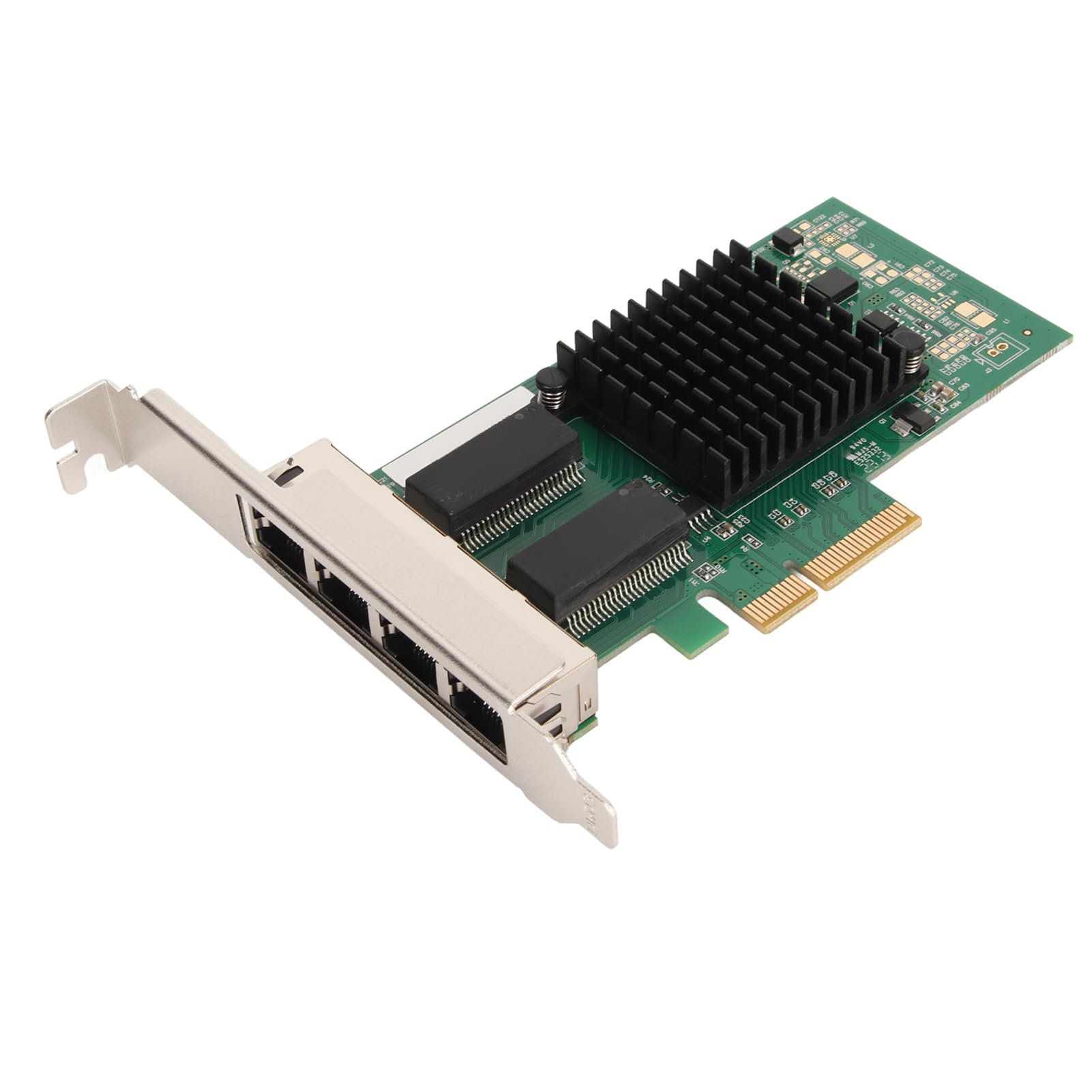 Gigabit Ethernet PCIe Network Card - 4 Port 10/100/1000Mbps RJ45 PCI Express 2.0 Adapter with Bracket for Server & Desktop Computer | High-Speed Wired Networking for Gaming, Streaming & Office Use
