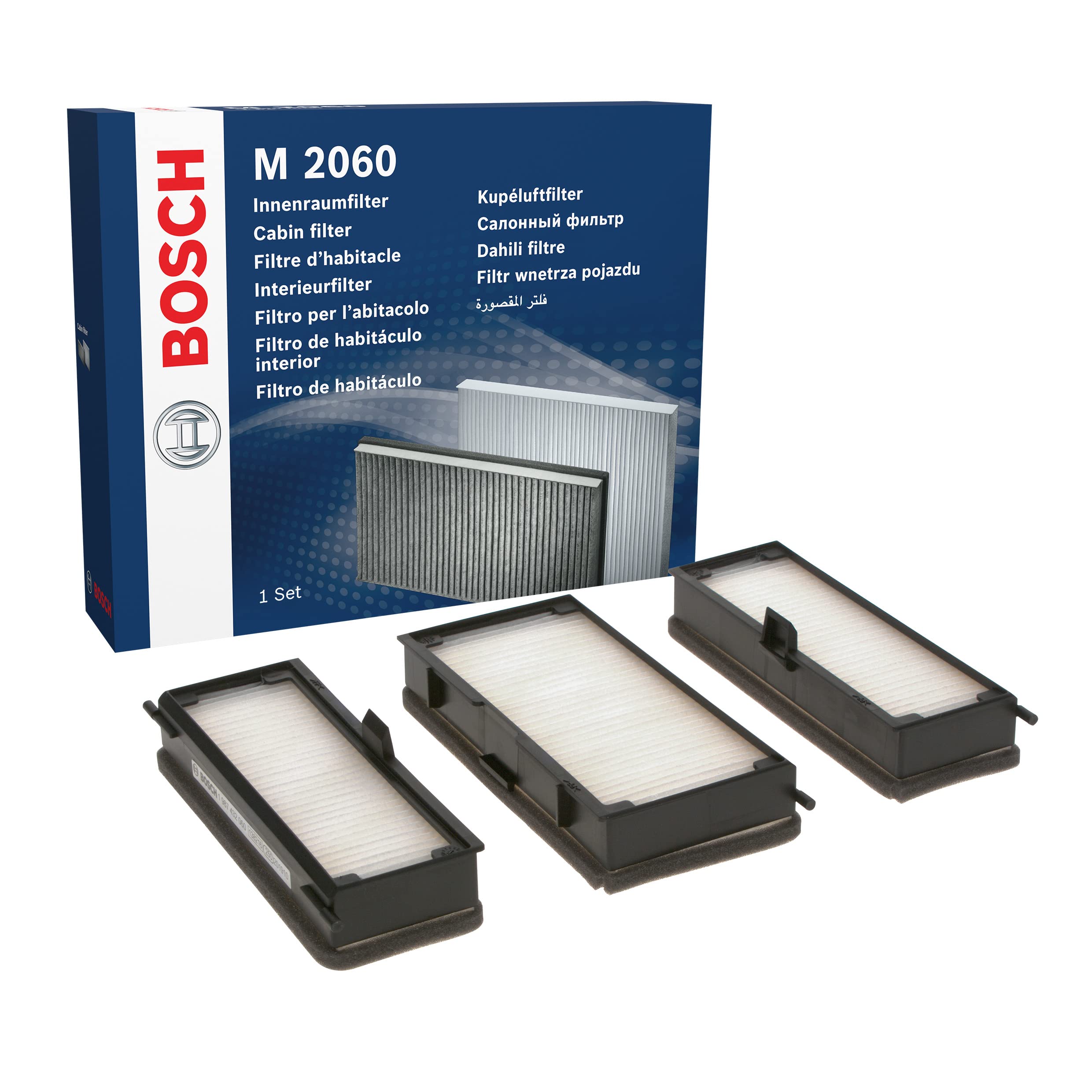 Bosch M2060 Standard Cabin Air Filter - Premium Replacement for Cleaner Air Inside Your Car - Perfect for Sedans, SUVs, and Trucks