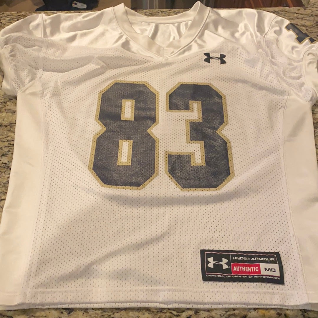 Authentic Under Armour Notre Dame Football Game-Worn Jersey #83 - Perfect for Game Day, Collectors & Sports Memorabilia Enthusiasts