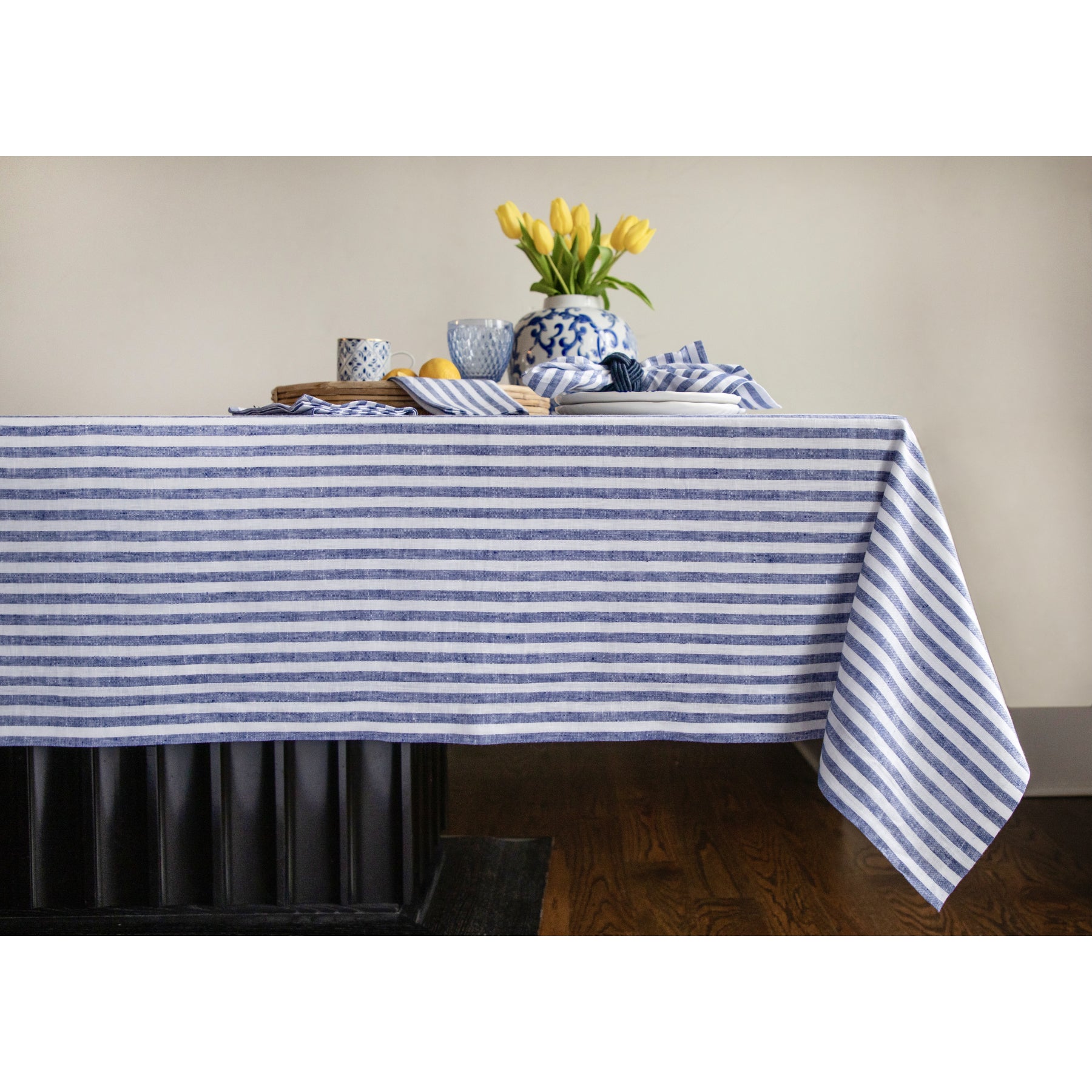 Violet and White Amalfi Stripe