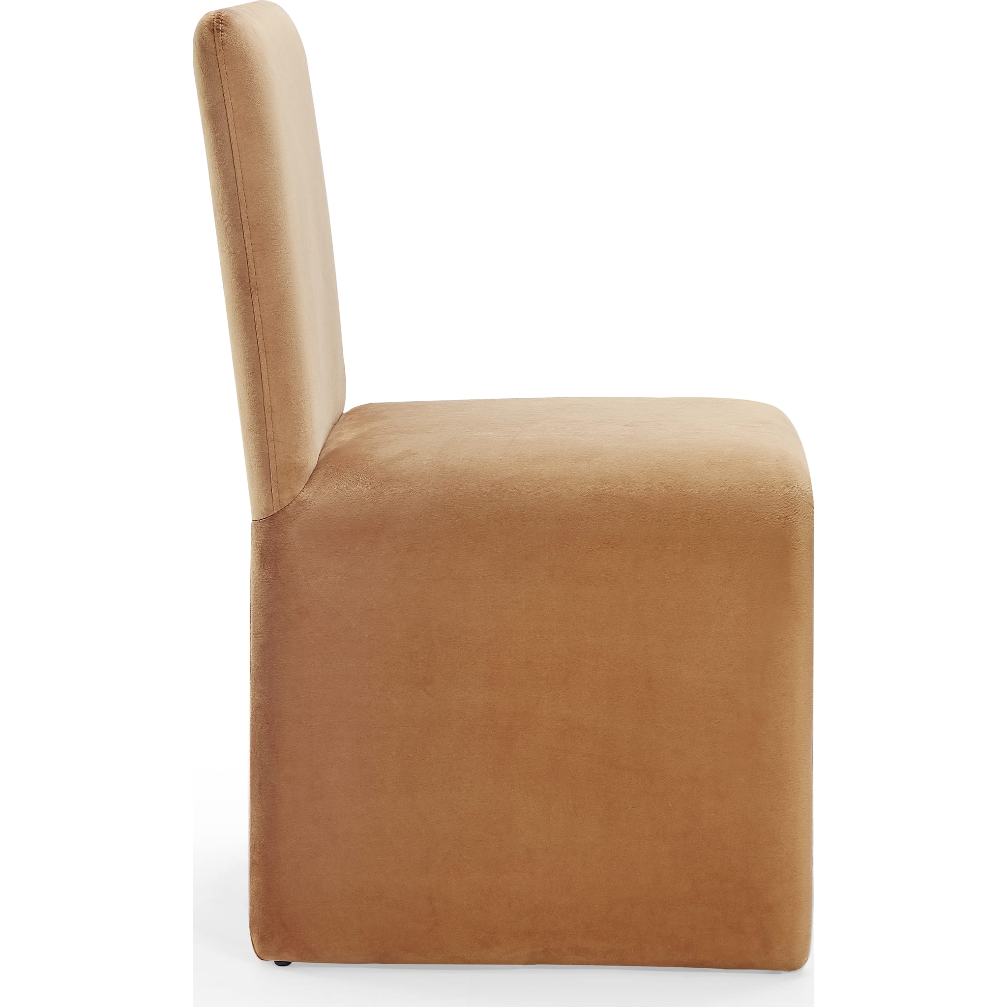 Luxury Winston Fully Upholstered Side Chair in Whiskey Velvet - Modern Accent Chair for Living Room, Dining Room & Office Decor