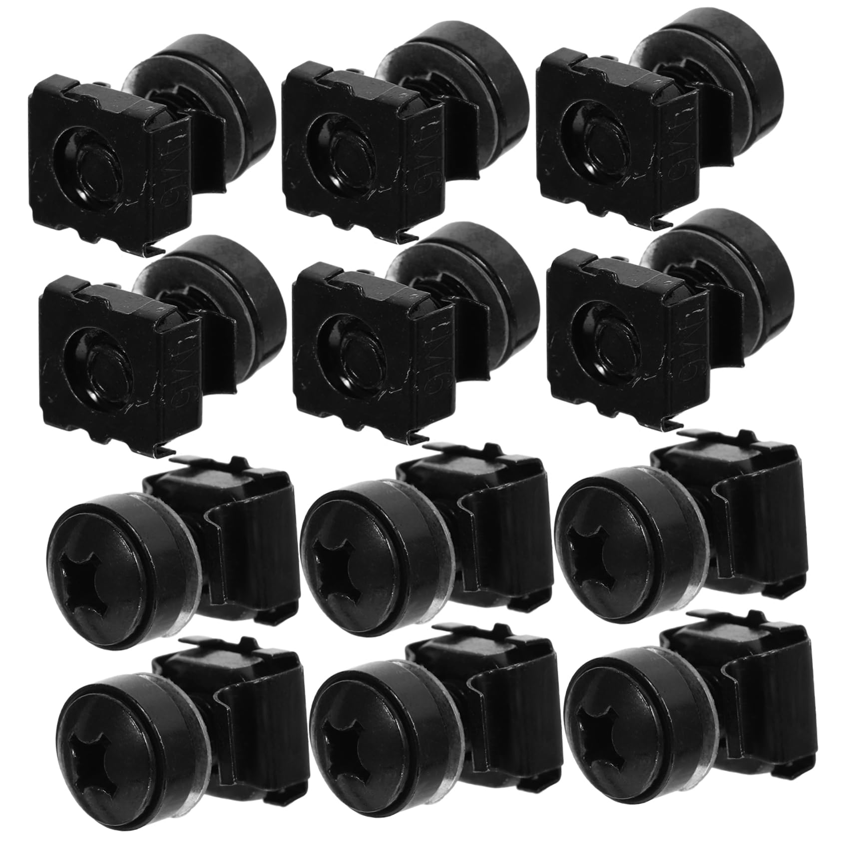 50pcs Server Cabinet Cage Nuts & Screws Kit - Rack Mount Computer Hardware for Network Equipment Installation (Compatible with Dell, HP, Cisco) - Perfect for Data Center, Server Room and IT Infrastructure Setup