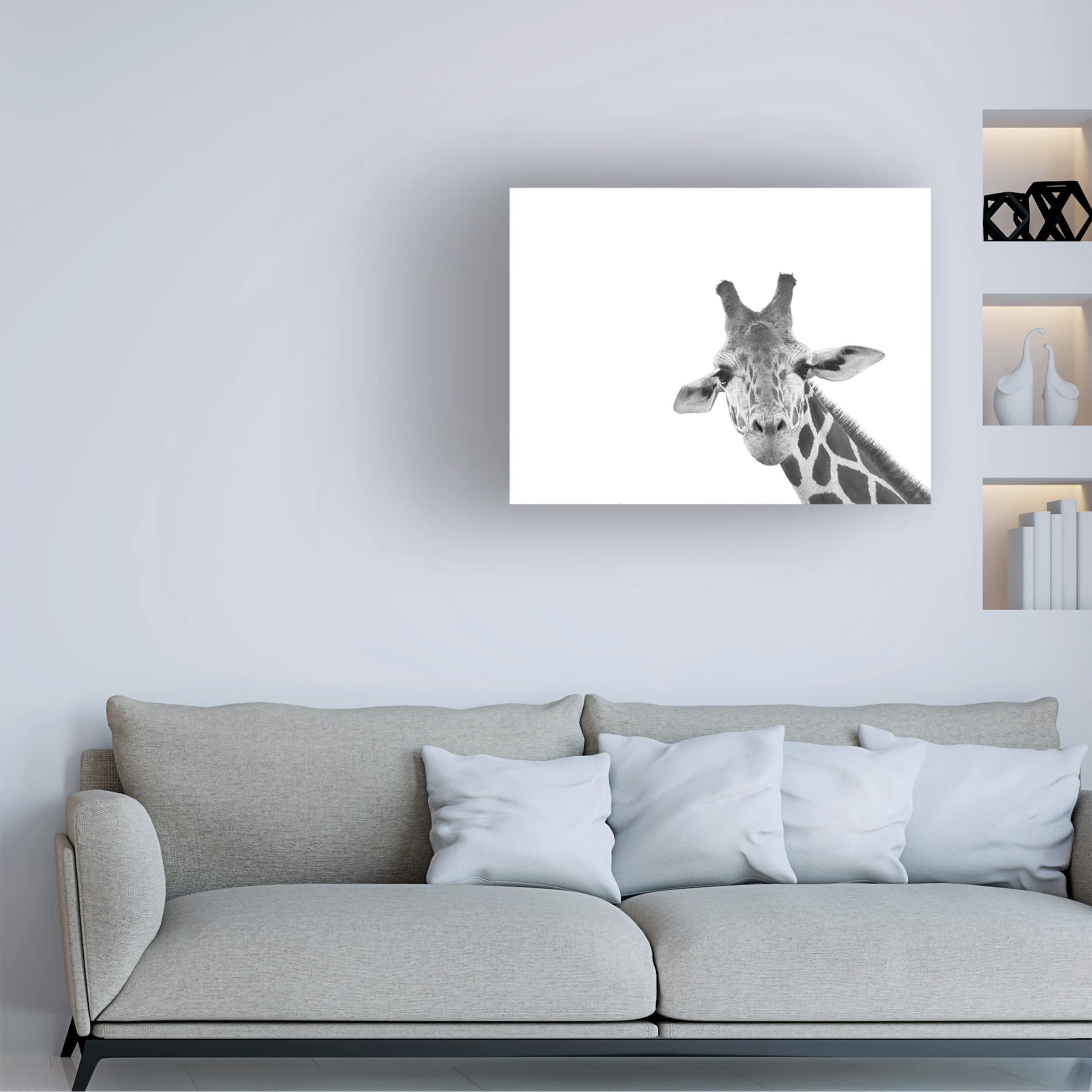Trademark Fine Art 'Giraffe' Canvas Wall Art by Lori Hutchison - Perfect for Living Room, Bedroom & Office Decor