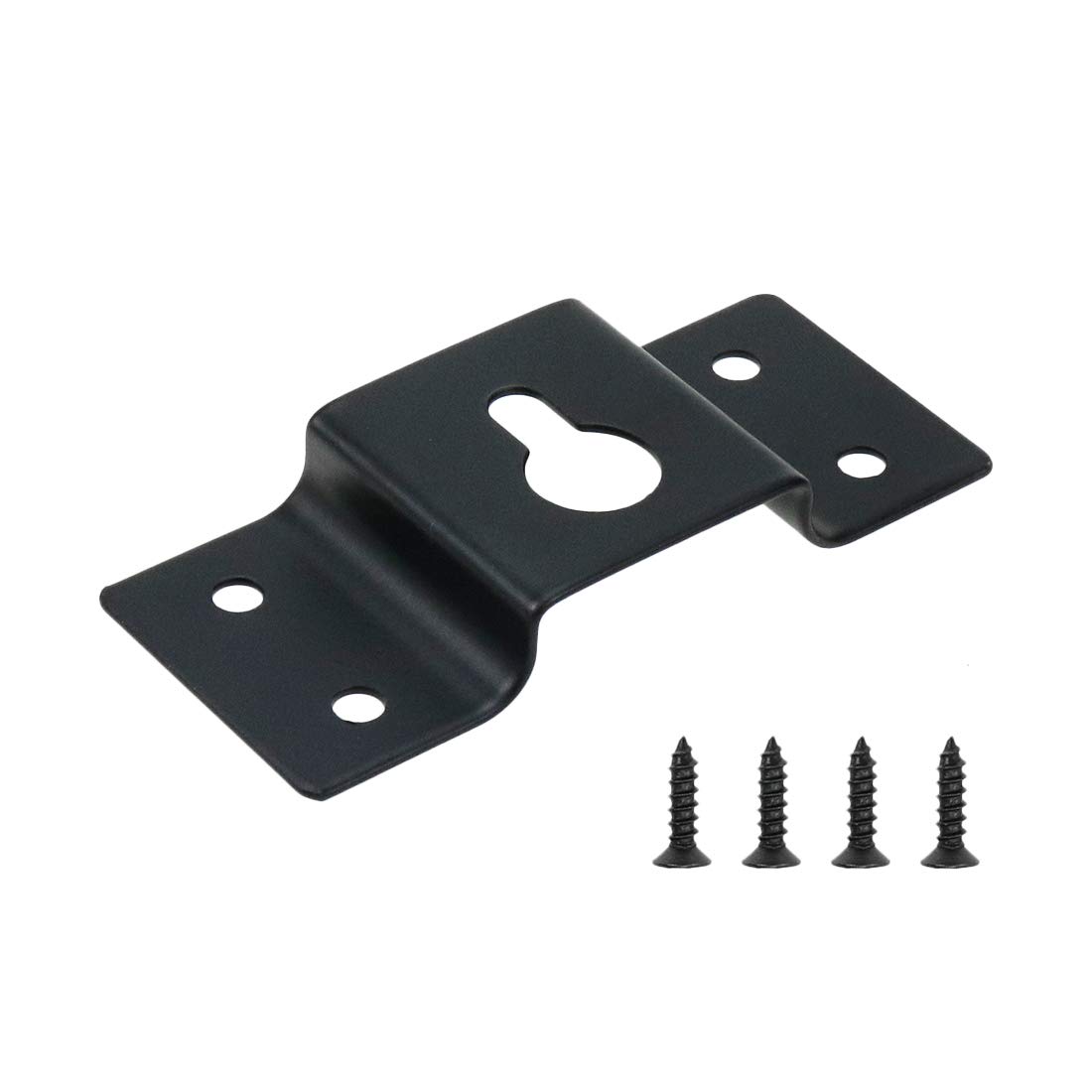 Semetall 10 Pack Black Metal Wall Mount Hook Hanger Bracket for Surround Sound Speakers - Heavy Duty Speaker Hanging Brackets with Mounting Screws (71mm x 30mm) - Perfect for Home Theater, Studio & Audio System Installation