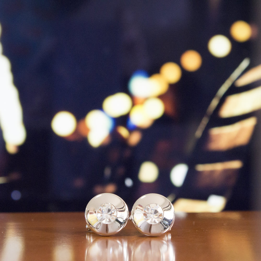 KingCuffs Embellished Topaz Cufflinks for Men - Luxury Dress Shirt Accessories for Weddings, Business & Formal Occasions