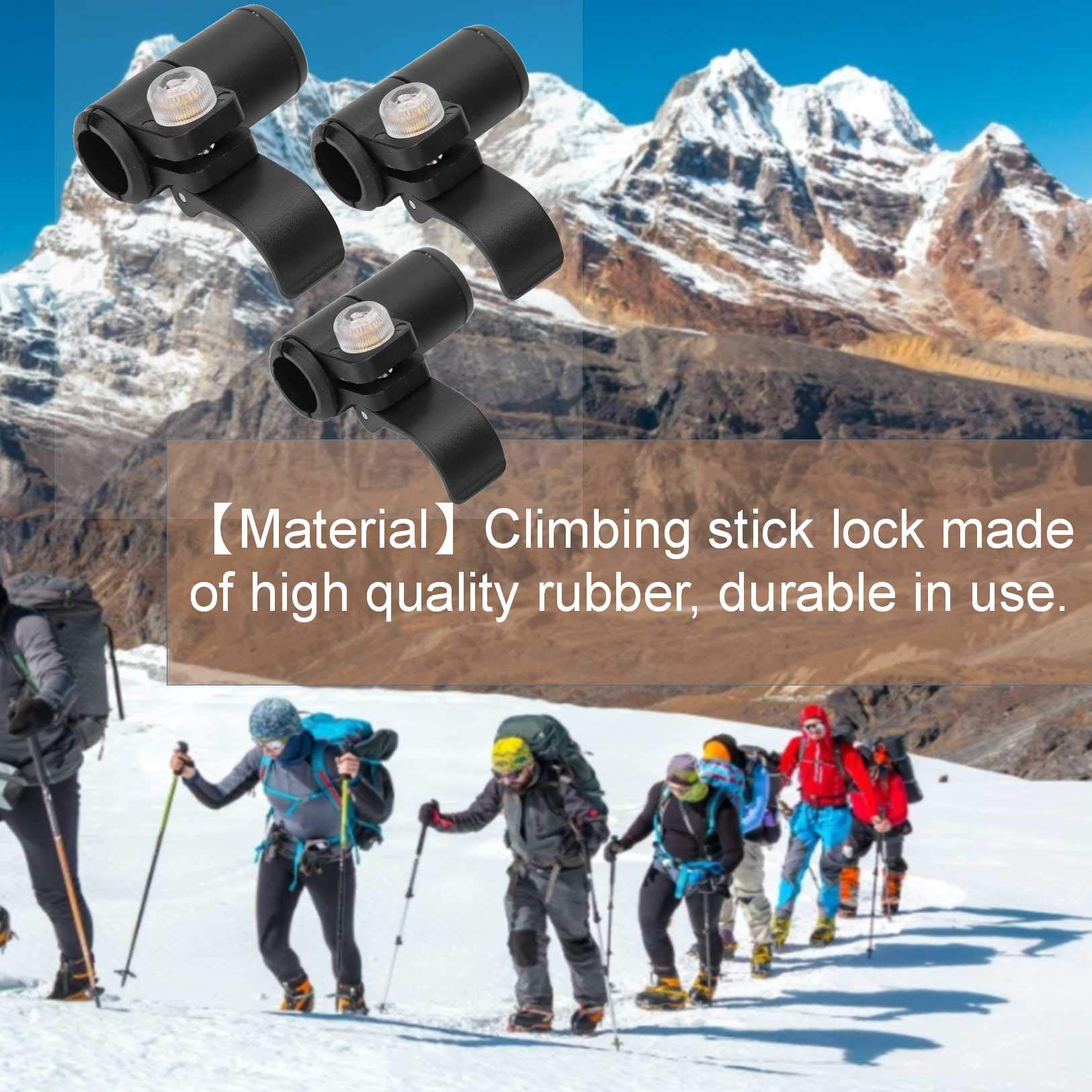 Climbing Stick Lock - External Pole Lock for Walking Sticks with Flip Lock | Portable, Sturdy & Lightweight Quick Lock Accessory for Hiking, Trekking & Outdoor Adventures | Perfect for Mountain Climbing, Backpacking & Trail Walking