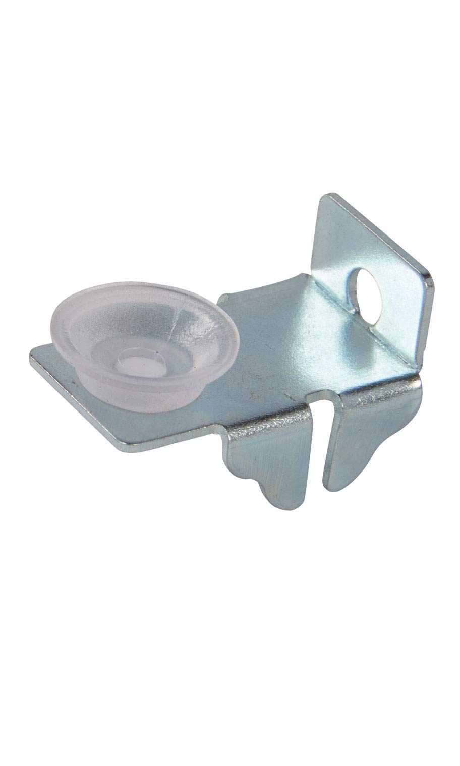 SSWBasics Left & Right End Glass Shelf Clips with Rubber Bumpers - Chrome Finish Shelf Pegs with 2 Clear Bumpers - Fits Standard Brackets - Pack of 8 - Ideal for Glass Shelves in Kitchen, Bathroom & Office Organization