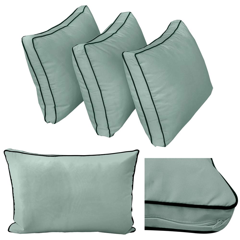 Prolinemax Outdoor Style 3 Twin-XL Daybed Mattress Cover with Contrast Trim - Fitted Bolster Pillow Sheet AD002 | Perfect for Patio Furniture, Sunroom Daybeds & Guest Room Decor