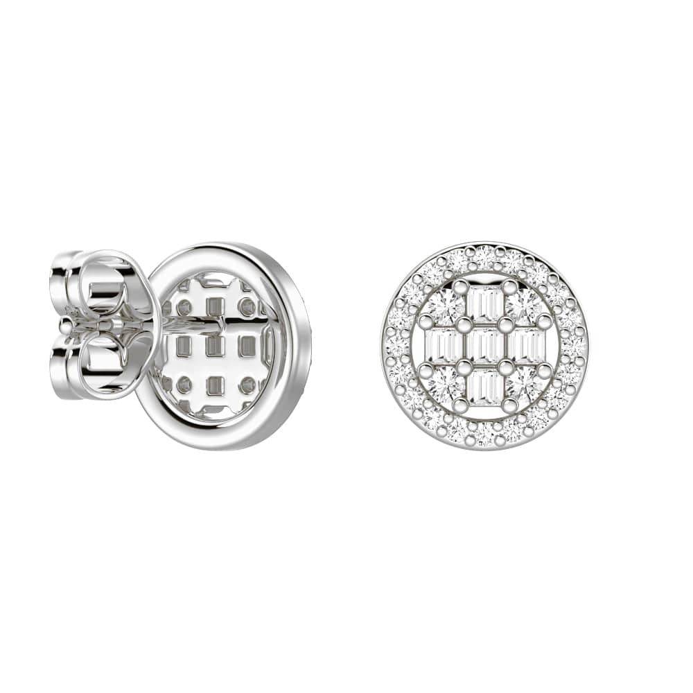 Lab Grown Diamond Infinity Halo Stud Earrings - Circle Cluster Design for Women | Perfect for Weddings, Anniversaries & Special Occasions