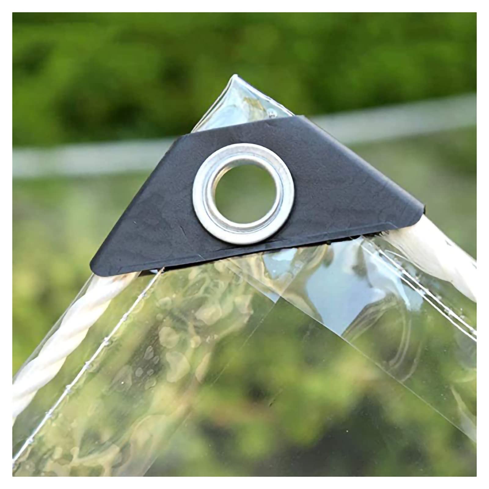 Heavy Duty Clear Waterproof PVC Tarp 0.3mm Thick with Reinforced Grommets - Tear Resistant Cover for Camping, Greenhouse, Car, Patio, Pavilion (2x6M/6.6x19.7ft) - Perfect for Outdoor Protection, Emergency Shelter & Equipment Covering