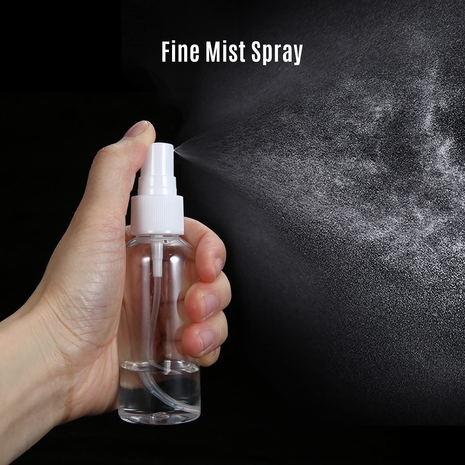 10ml Clear PET Fine Mist Spray Bottle - Refillable Travel Size Container for Perfume, Cosmetics, Makeup & Water | Perfect for On-The-Go, Gym, Travel & Home Use